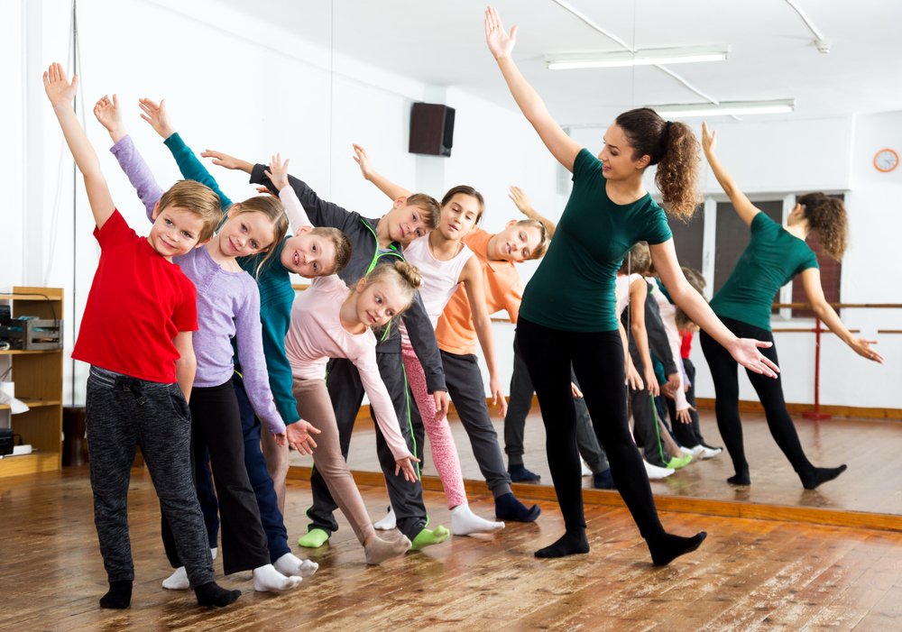 dance teacher and students