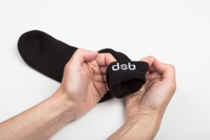 dance socks black close up